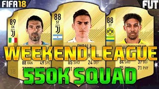 FIFA 18 500K600K SQUAD BUILDER feat AUBAMEYANG DYBALA BUFFON  FUT CHAMPIONS TEAM [upl. by Cunningham]