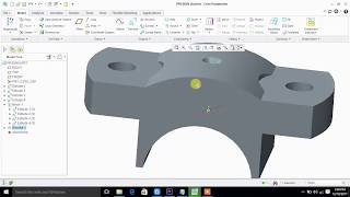 CAP OF PLUMMER BLOCK IN CREO PARAMETRIC [upl. by Lahcar434]