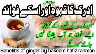 Adrak wali chai aur kahva ke fawaid  ادرک کا قہوہ اور چائے کے بے شمار فوائد  ginger tea Recipe [upl. by Midis]