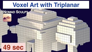 Quick Voxel Art effect with Triplanar  Nomad Sculpt [upl. by Hallette477]