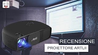 Come funziona il Proiettore LED Artlii  Full HD 1080p Video Recensione [upl. by Nnayrrehs]