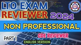 2024 LTO EXAM REVIEWER ENGLISH VERSION Part 1 [upl. by Xenophon]