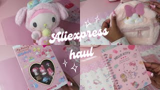 Aliexpress haul ✨ lots of sanrio  kawaii haul [upl. by Notsnorb]