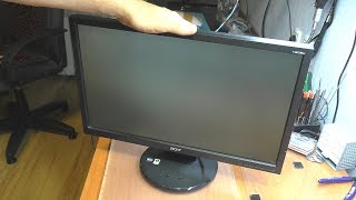 Серый экран  Полосы  Дефекты изображения на мониторе Acer V203H [upl. by Nyleaj]