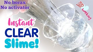 DIY clear Slime without borax or Activator  How to make clear Slime  Clear slime  ASMR  Slime [upl. by Feliks]