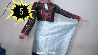 TUTORIAL MEMAKAI SONGKET  KAIN SAMPING MELAYU [upl. by Odnala]