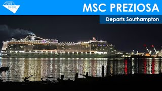 MSC Preziosa departs Southampton 04102024 [upl. by Isidoro]