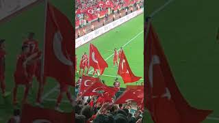 Türkiye  Fransa maçı 1 Gol tribün çekimi Kaan Ayhan [upl. by Lseil]