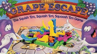 Ep 328 The Grape Escape Board Game Review Parker Brothers 1992 [upl. by Yregerg]