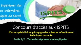 Master spécialisé pédagogie des sci infirmières et techniques de santé P 1  réponses expliquées [upl. by Duwe]