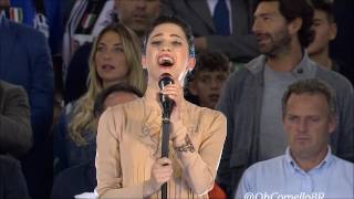 Lodovica Comello  Inno Italiano  Coppa Italia 2017 [upl. by Animsay]