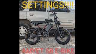 AMYET S8 EBIKE SETTINGS trending ebike bike settings [upl. by Ailerua303]