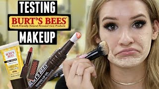 TESTING BURTS BEES MAKEUP Is it Any Good  WORTH IT or TOSS IT [upl. by Natanoj23]