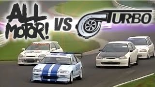 ENG CC NA vs Turbo  the ultimate Civic EK battle Tsukuba HV34 [upl. by Htiek]