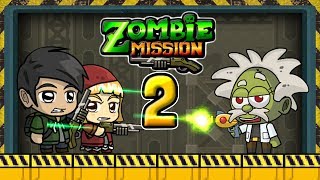 Zombie Mission 2 Walktrough  2 Player Platform Game [upl. by Elrae607]