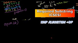 Required Substring  KMP  DP CSES Problem Set [upl. by Coit]