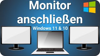 2 Monitore an Laptop anschließen Bildschirm mit Notebook verbinden [upl. by Fuchs]