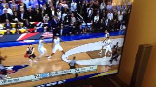 NCAA basketball game winning buzzer beater  Villanova V North Carolina [upl. by Leiria]