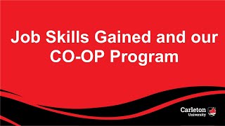 Job Skills Gained and our COOP Program [upl. by Bald]