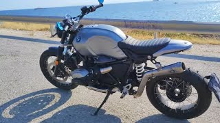 bmw r ninet scrambler devmoto arrow exhaust titanium [upl. by Trautman]