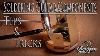 How to Solder Guitar Parts and Wiring  Tips Tricks amp Methods [upl. by Norrahc673]