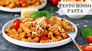 The BEST Pesto Rosso Pasta Recipe Fusilli with Sundried Tomato Pesto [upl. by Anerual]