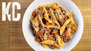 GARGANELLI PASTA  with Braised Lamb and Pumpkin [upl. by Elexa]