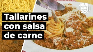 Tallarines con salsa de carne  BUENAZO [upl. by Enyaj318]