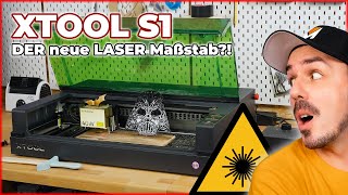 xTool S1  40W Laser mit Gehäuse amp Absaugung endlich sicher 2023 TEST [upl. by Leary]