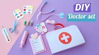 how to make paper doctor setdiy doctor set with paper paper toyspaper crafthomemade craft [upl. by Amargo]