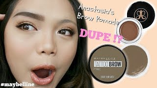 Maybelline Tattoo Brow Pomade Pot First Impression [upl. by Aissak]