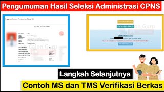 Cara Cek Pengumuman Hasil Seleksi Administrasi CPNS Contoh Lulus Tidak Lulus amp Langkah Selanjutnya [upl. by Anilehs]