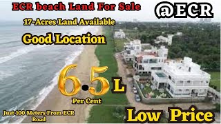 ecr beach land for sale  17 Acres  100 Clear Documents  sale chennai ecr property land [upl. by Adnama]