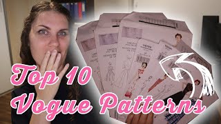 Vogue Pattern Review My Top 10 Sewing Patterns [upl. by Spearman312]