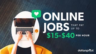 10 BEST Online Jobs to Work From Home Earn 1540Hour [upl. by Lurlene]