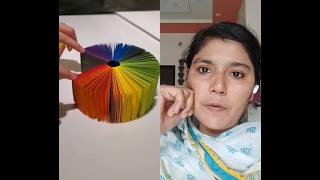 Rainbow colors paper satisfying art ASMR [upl. by Jensen]