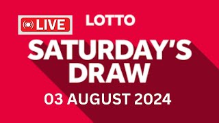 The National Lottery Lotto Draw Live Results from Saturday 03 August 2024  lotto live [upl. by Thorncombe]