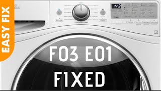 ✨ Whirlpool Front Load Washer F03 E01 ERROR  Easy DIY FIX ✨ [upl. by Ettezel402]