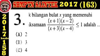 pembahasan soal SBMPTN 2017saintek 163 matamatika ipa no 03 pertidaksamaan [upl. by Atihcnoc108]