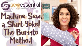 How to Sew a Shirt Yoke  the Burrito Machine Sewn Method [upl. by Ahsinnod]