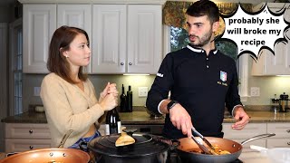 MY ITALIAN HUSBAND TEACHES US HOW TO COOK CHICKEN PICCATA [upl. by Hepsiba520]