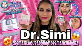 PIEL INCREÍBLE CON PRODUCTOS DEL DRSIMI  CREMA BLANQUEADORA Y DESMANCHADORA  ETERNAL SECRET [upl. by Ahsinac]