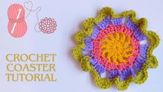 How to Crochet Coaster  Crochet Coaster step by step tutorial  Easy Crochet Coaster [upl. by Sergu640]