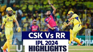 CSK vs RR IPL 2024 61 Match Highlights Chennai vs Rajasthan Highlights  IPL 2024 Highlights [upl. by Jentoft]