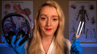 ASMR Detailed Hearing Test amp Ear Exam  Medical [upl. by Gnurt]