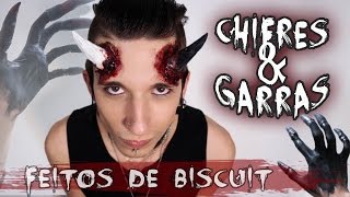 DIY Chifres e garras de biscuit  Anjo Caído parte 23 [upl. by Oiziruam310]