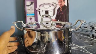 Bergner Argent Triply casserole with steel Lid Unboxing and review videobergner unboxing triply [upl. by Melc]