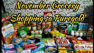 NOVEMBER 2022 GROCERY SHOPPING SA PUREGOLD shopping puregold haul [upl. by Mandelbaum]