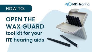 How to open the wax guard tool kit for your ITE hearing aids [upl. by Nadabus]