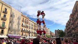 3de6 dels Castellers de Madrid a la Diada Internacional [upl. by Kriss551]